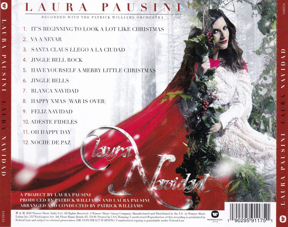 Cartula Trasera de Laura Pausini - Laura Navidad