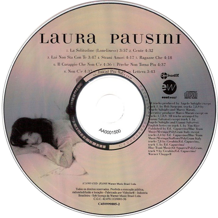Cartula Cd de Laura Pausini - Laura Pausini (1995)