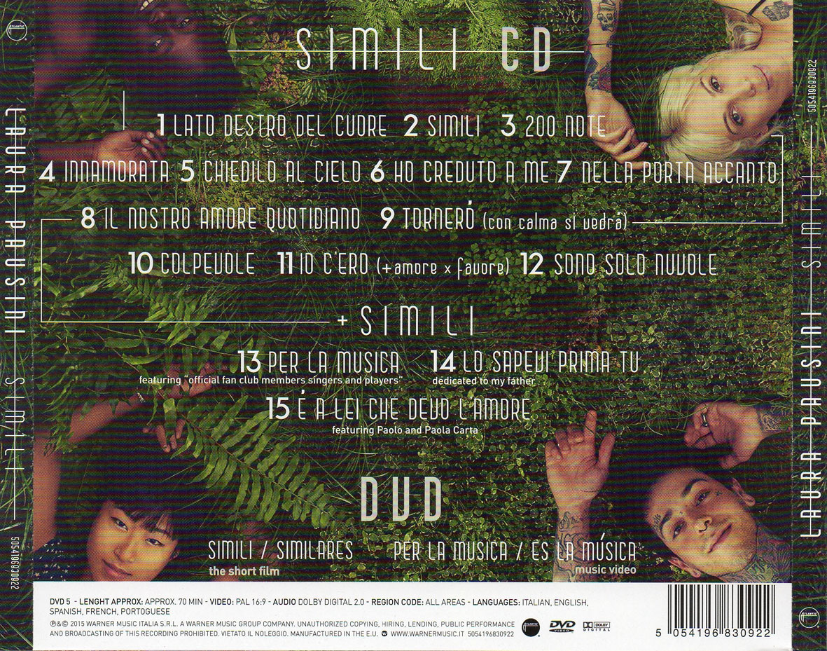 Cartula Trasera de Laura Pausini - Simili (Deluxe Edition)