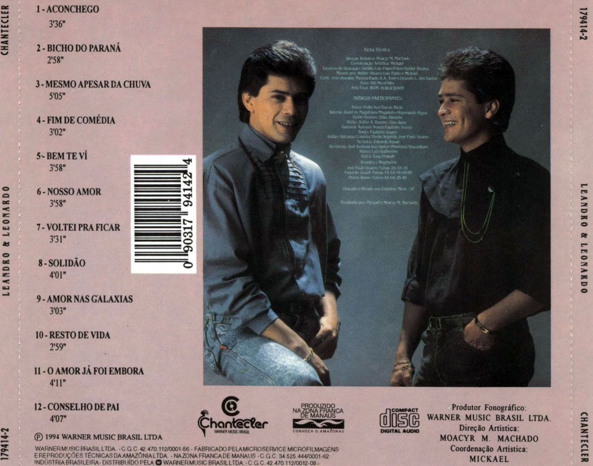 Cartula Trasera de Leandro & Leonardo - Leandro & Leonardo