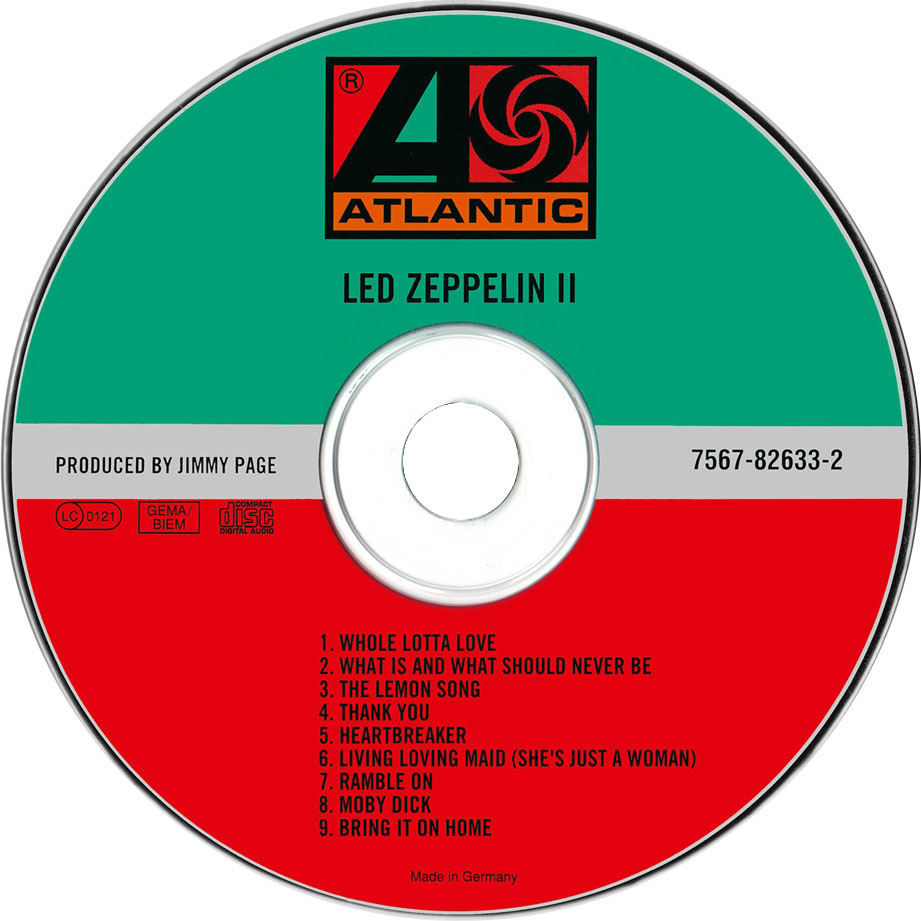 Cartula Cd de Led Zeppelin - Led Zeppelin II