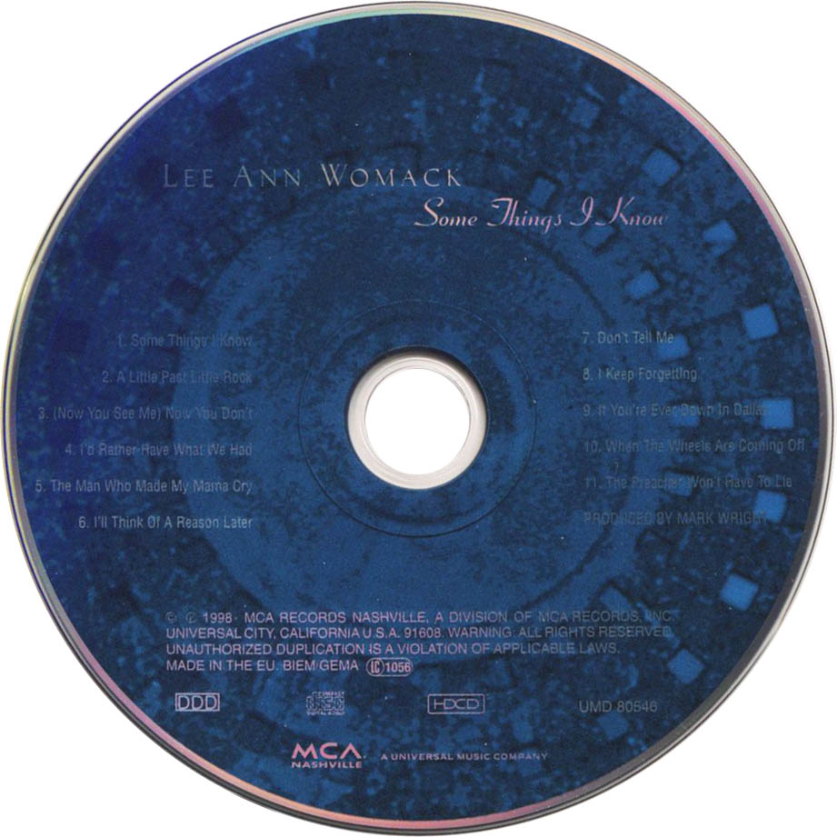 Cartula Cd de Lee Ann Womack - Some Things I Know