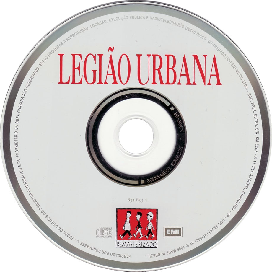Cartula Cd de Legiao Urbana - Legiao Urbana