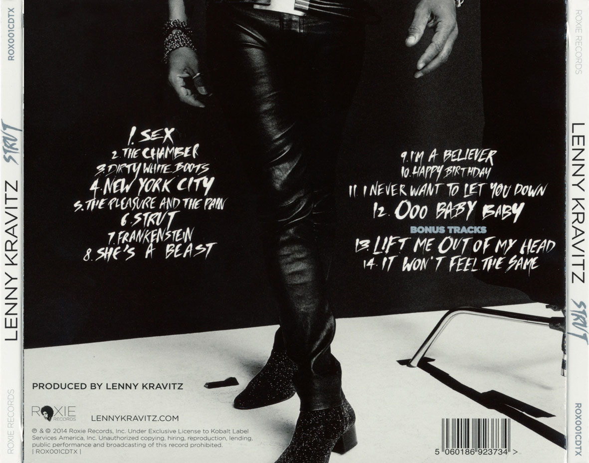 Cartula Trasera de Lenny Kravitz - Strut (Deluxe Edition)
