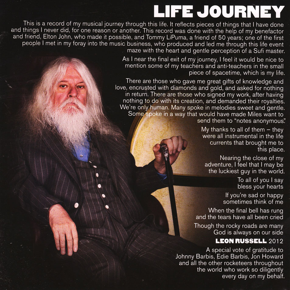 Cartula Interior Frontal de Leon Russell - Life Journey