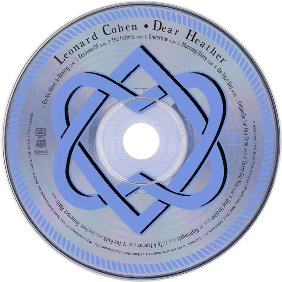 Cartula Cd de Leonard Cohen - Dear Heather