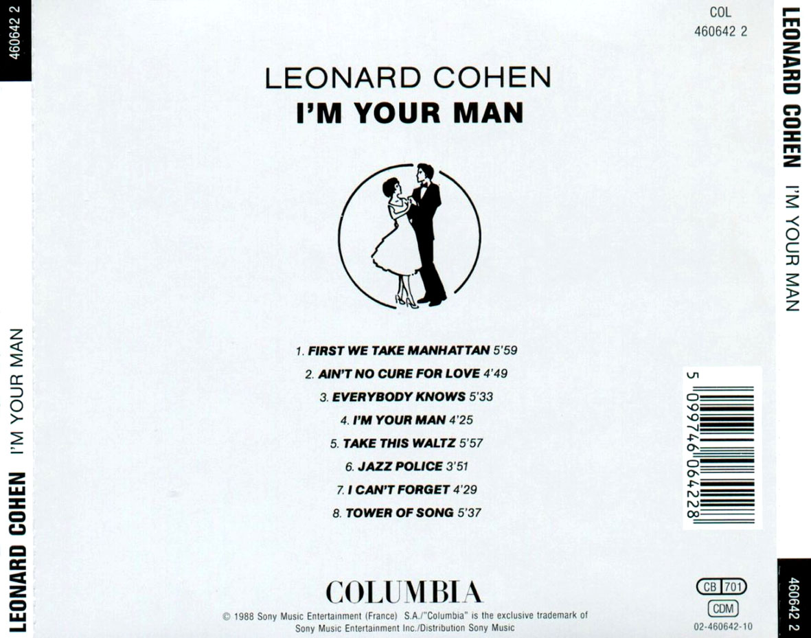 Cartula Trasera de Leonard Cohen - I'm Your Man