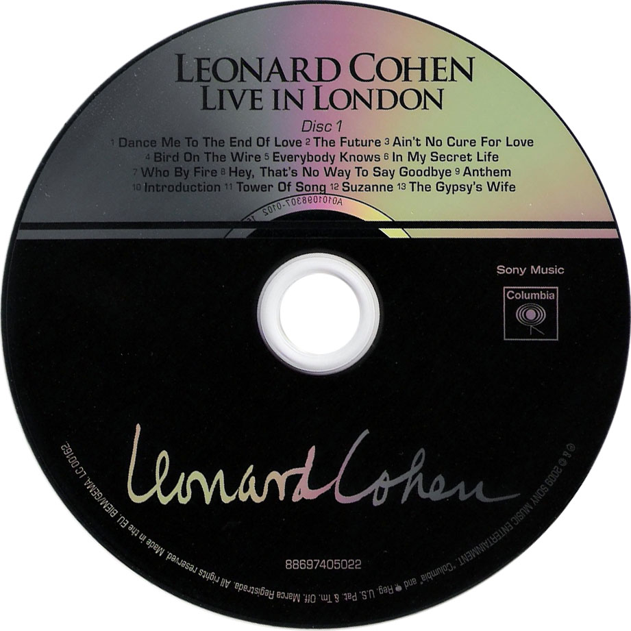 Cartula Cd1 de Leonard Cohen - Live In London
