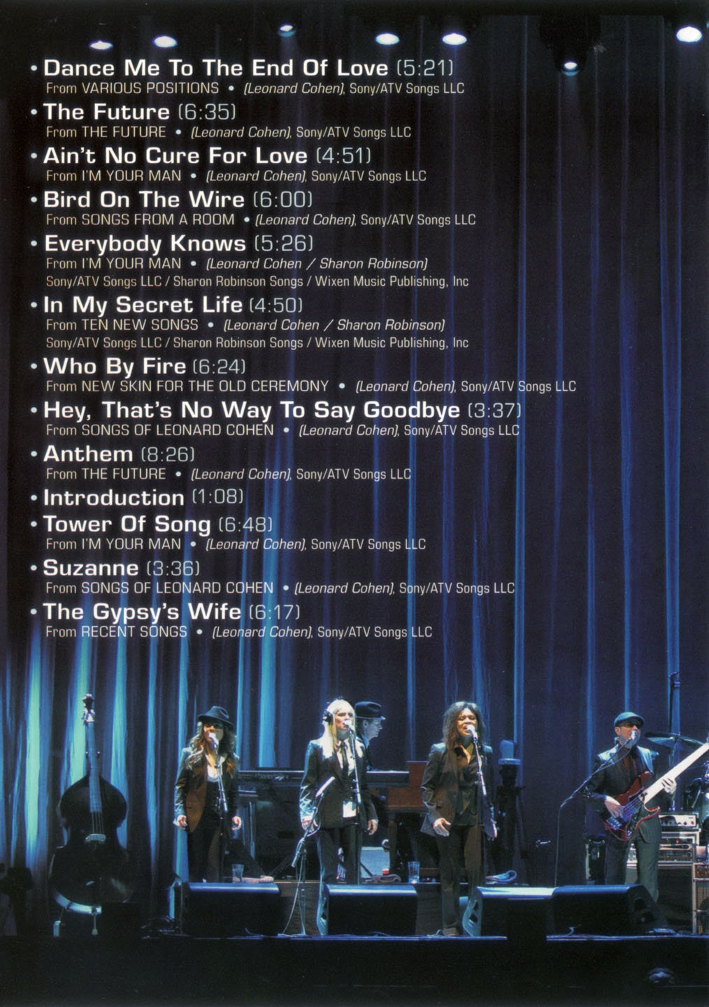 Cartula Interior Frontal de Leonard Cohen - Live In London (Dvd)