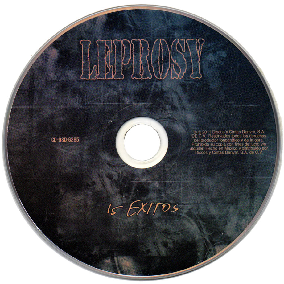 Cartula Cd de Leprosy - A Traves De Los Tiempos