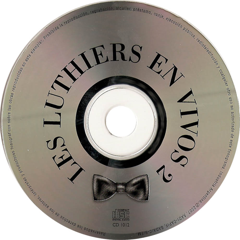 Cartula Cd2 de Les Luthiers - Les Luthiers En Vivos