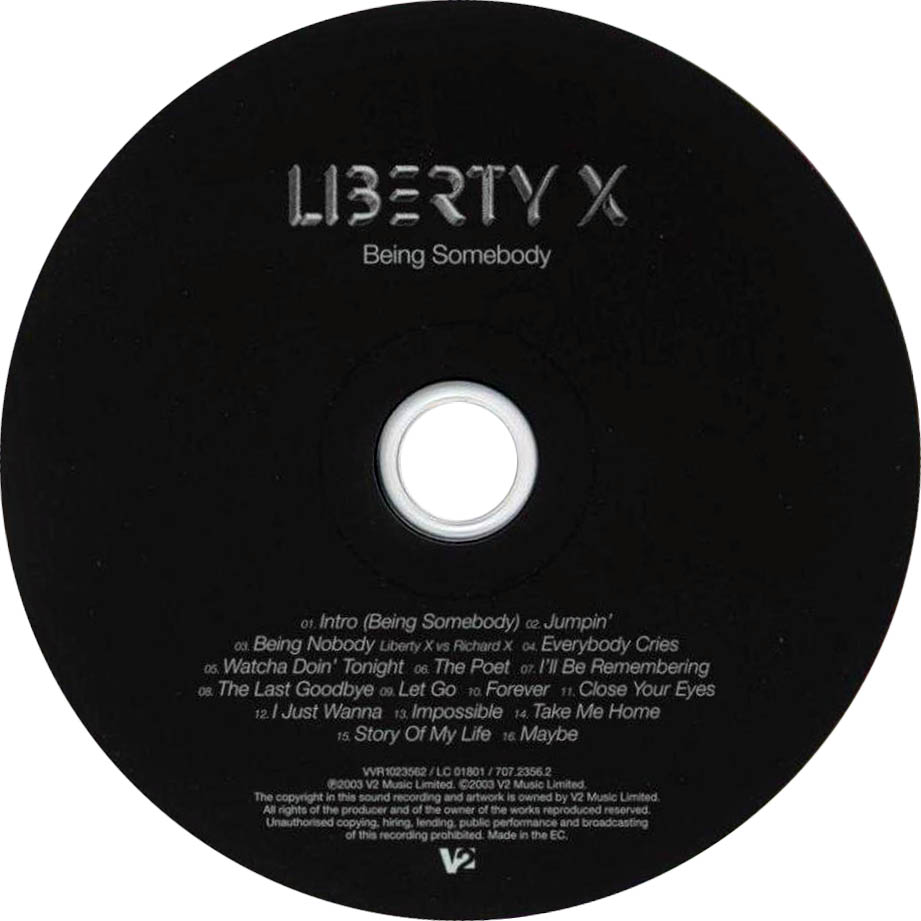 Cartula Cd de Liberty X - Being Somebody