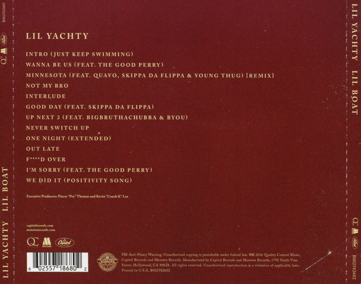 Cartula Trasera de Lil Yachty - Lil Boat