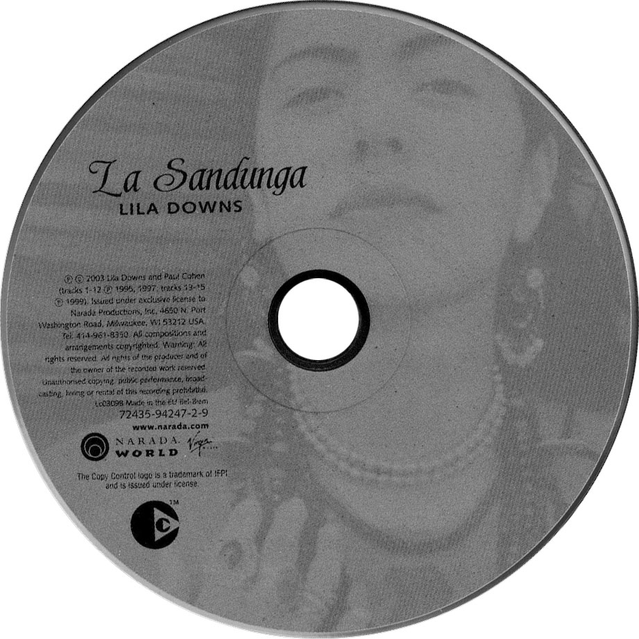 Cartula Cd de Lila Downs - La Sandunga