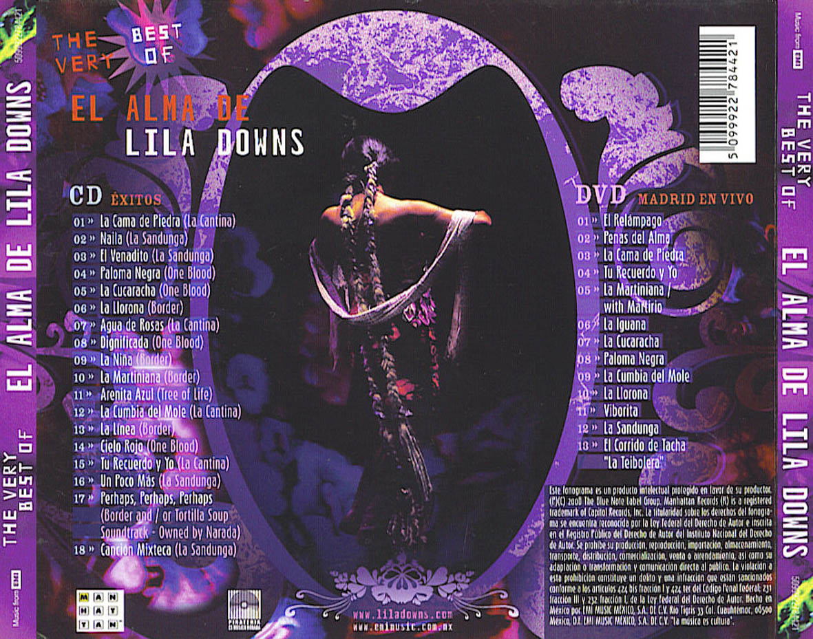 Cartula Trasera de Lila Downs - The Very Best Of El Alma De Lila Downs