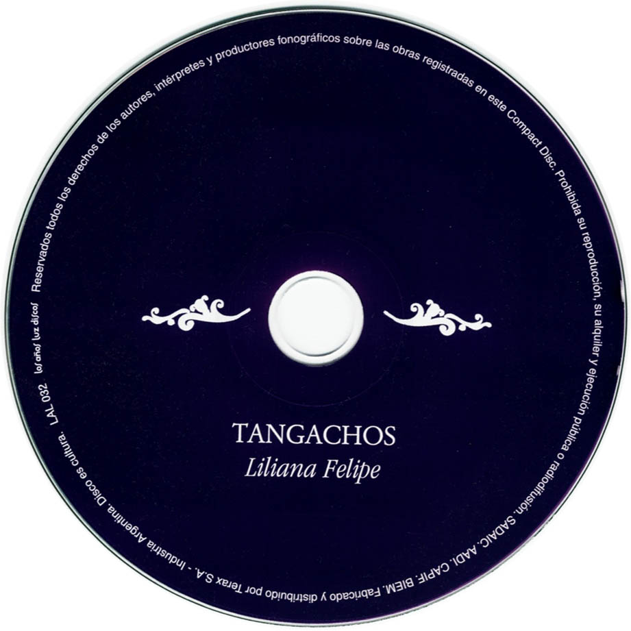 Cartula Cd de Liliana Felipe - Tangachos