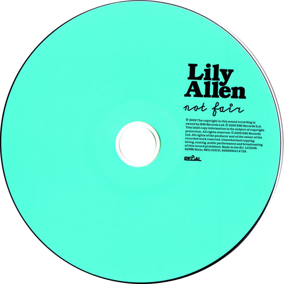 Cartula Cd de Lily Allen - Not Fair (Cd Single)