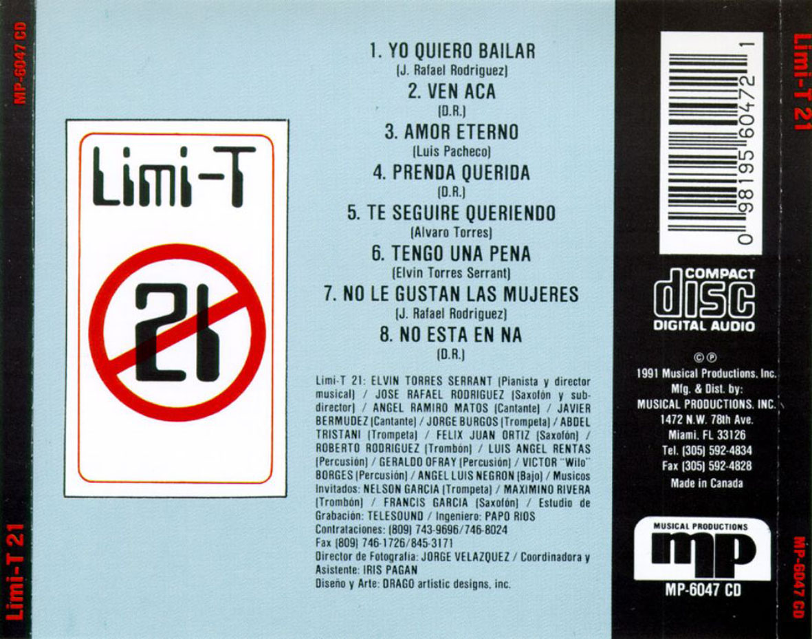 Cartula Trasera de Limi-T 21 - Limi-T 21
