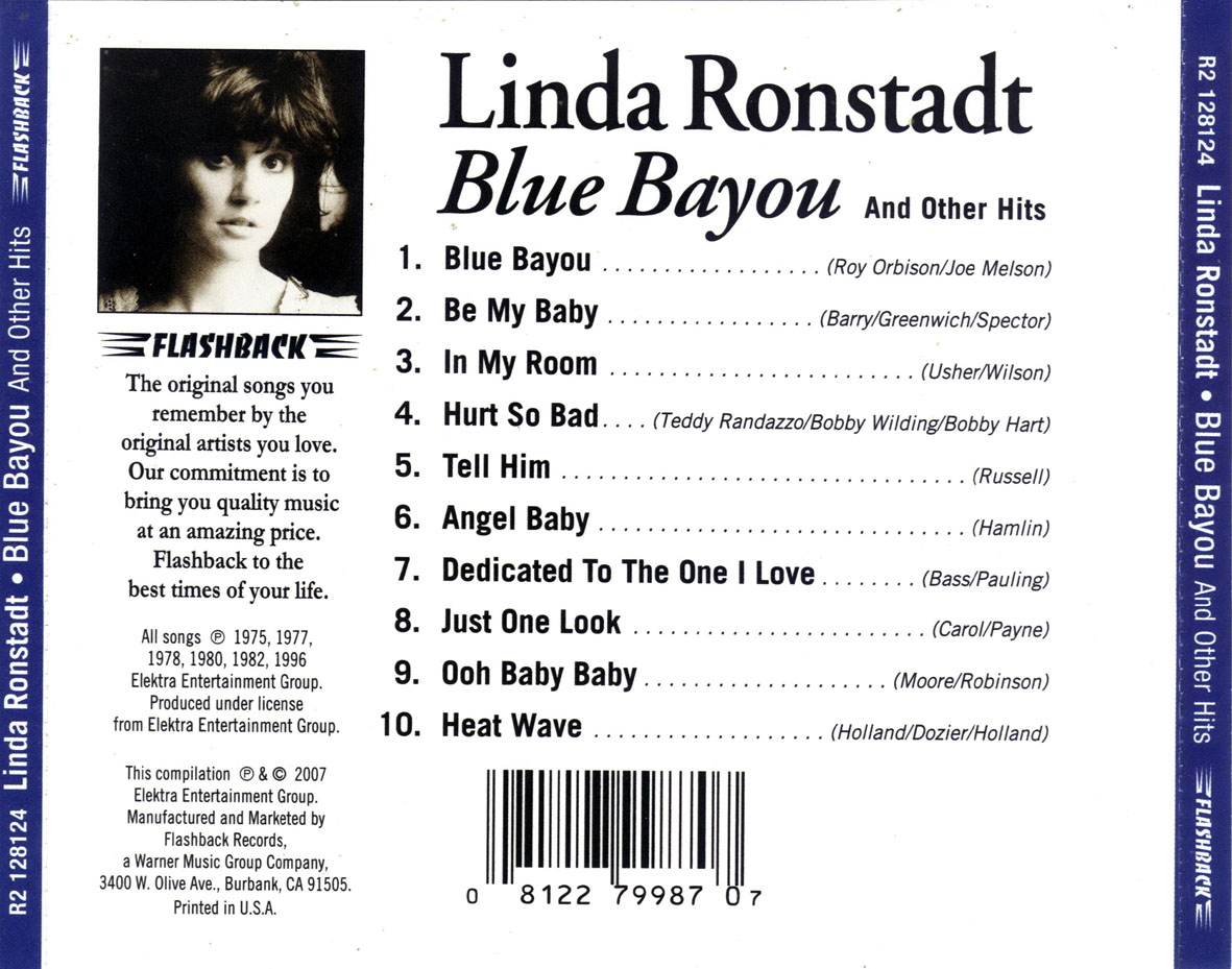 Cartula Trasera de Linda Ronstadt - Blue Bayou & Other Hits