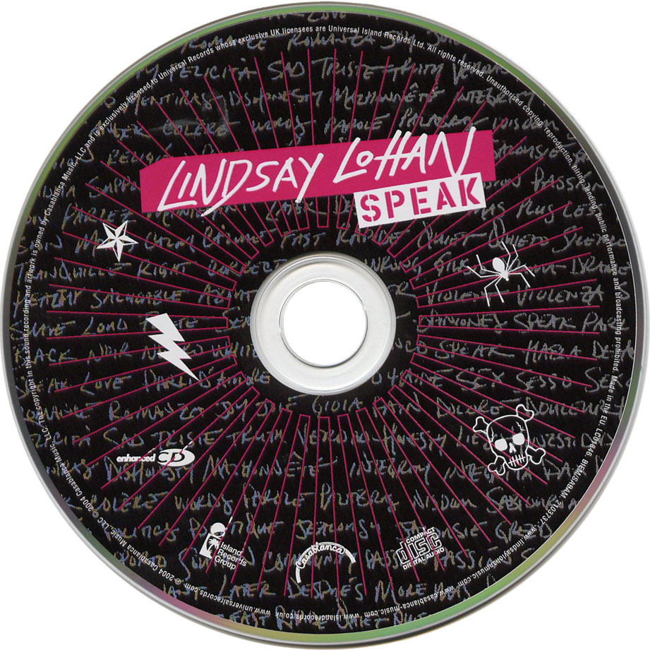 Cartula Cd de Lindsay Lohan - Speak (13 Canciones)