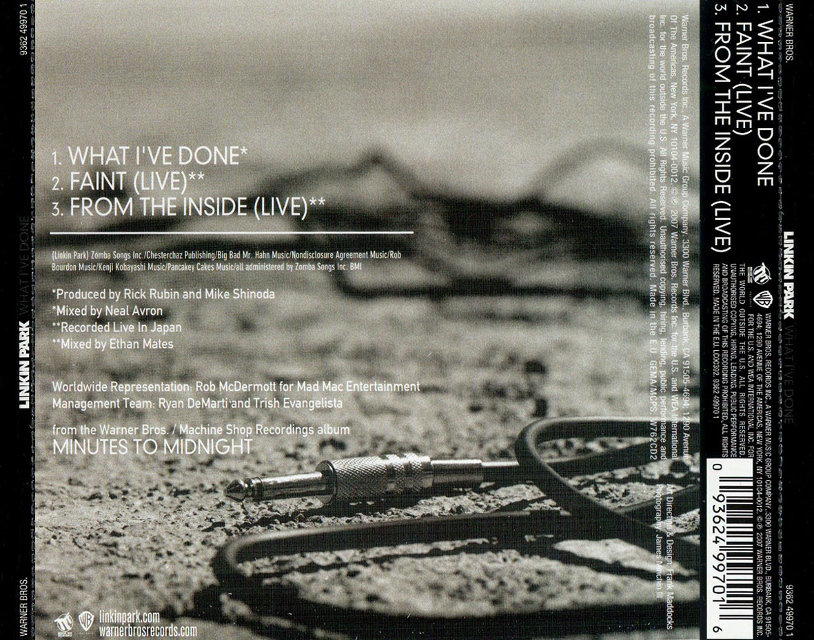 Cartula Trasera de Linkin Park - What I've Done (Cd Single)
