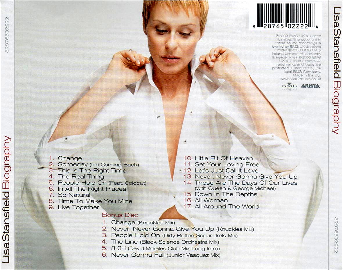 Cartula Trasera de Lisa Stansfield - Biography (The Greatest Hits)