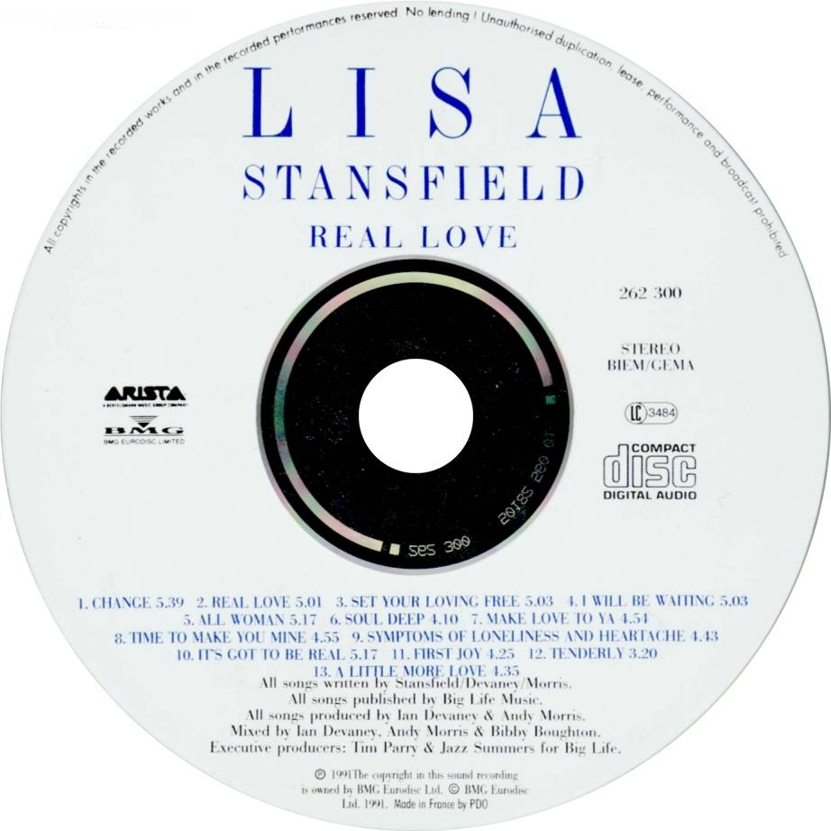 Cartula Cd de Lisa Stansfield - Real Love
