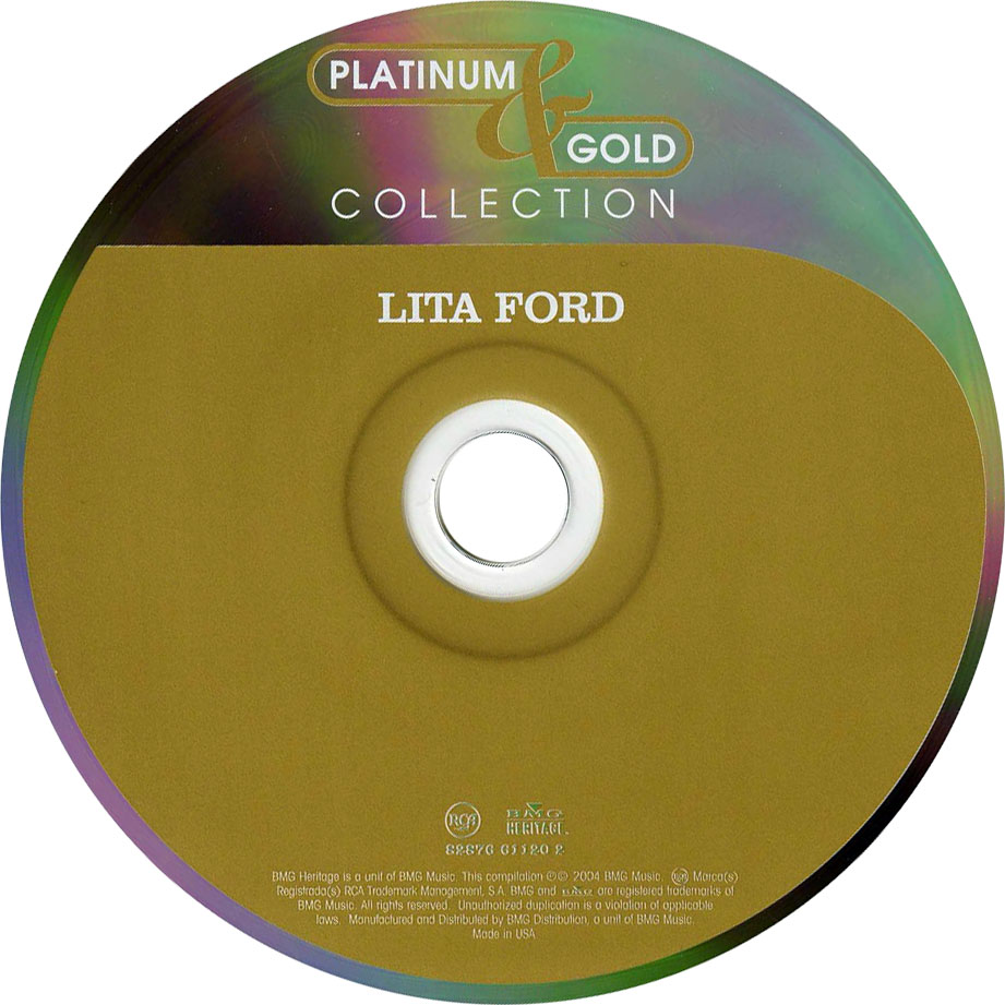 Cartula Cd de Lita Ford - Platinum & Gold Collection
