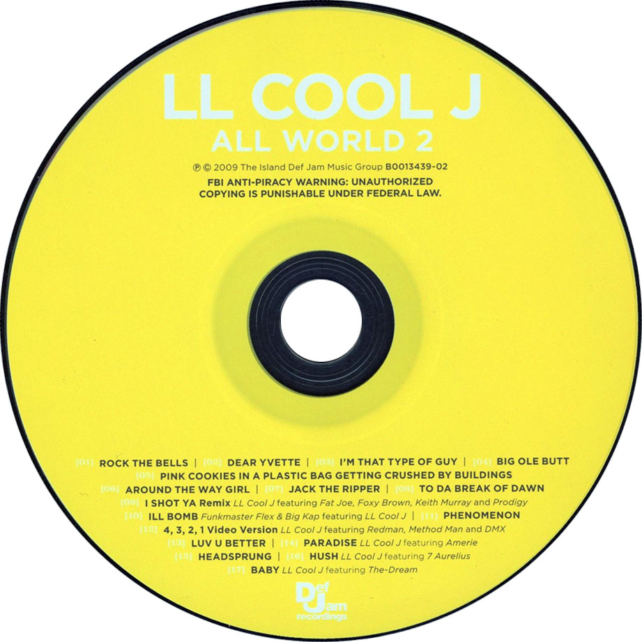 Cartula Cd de Ll Cool J - All World 2