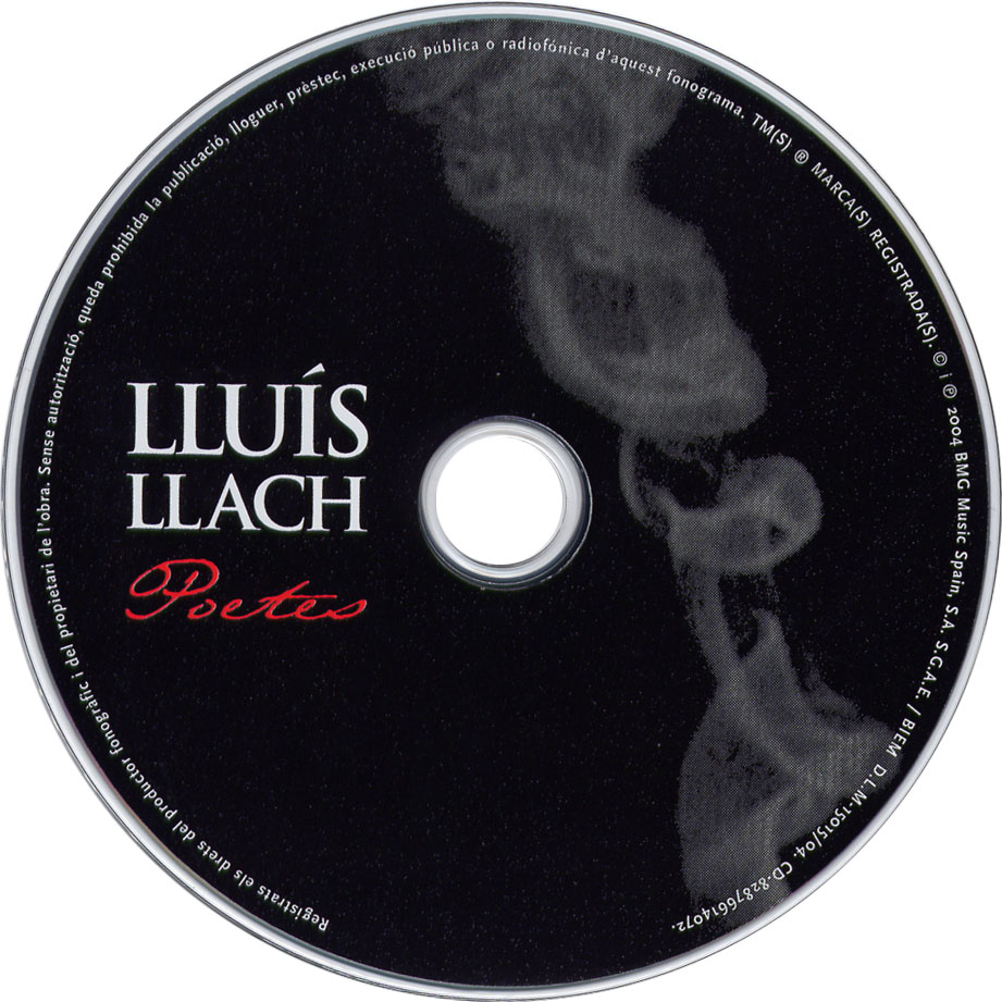 Cartula Cd de Lluis Llach - Poetes