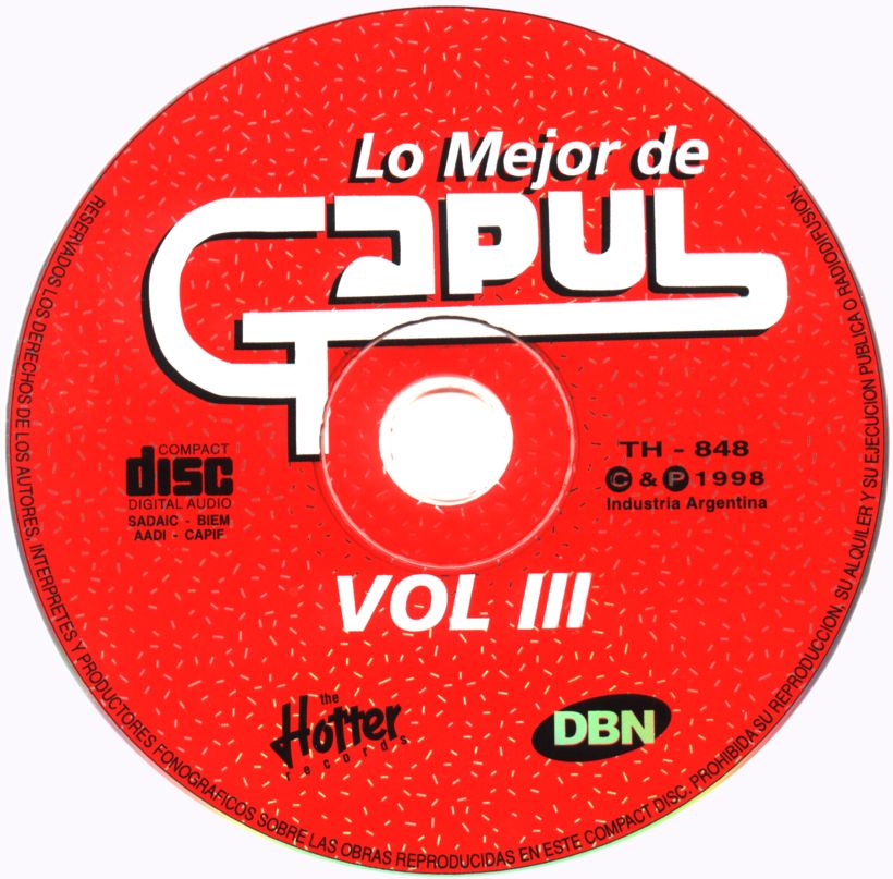 Cartula Cd de Lo Mejor De Gapul Volumen 3