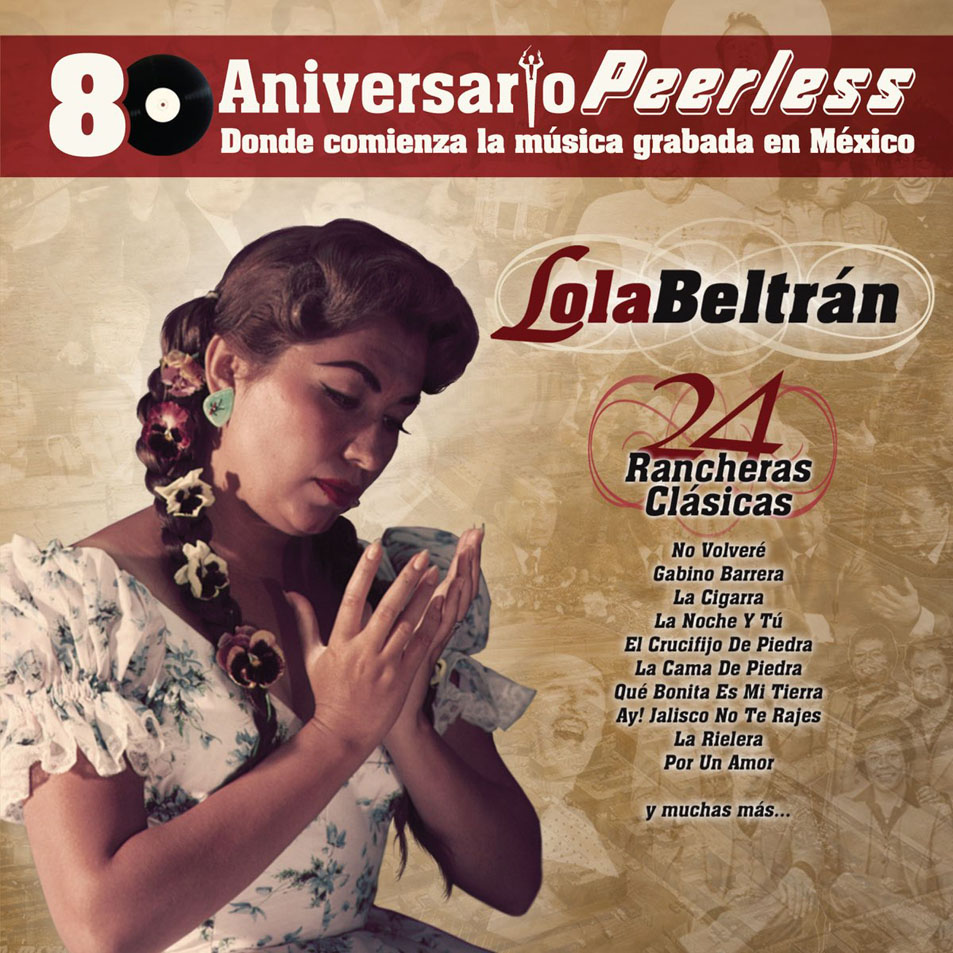 Cartula Frontal de Lola Beltran - 80 Aniversario Peerless