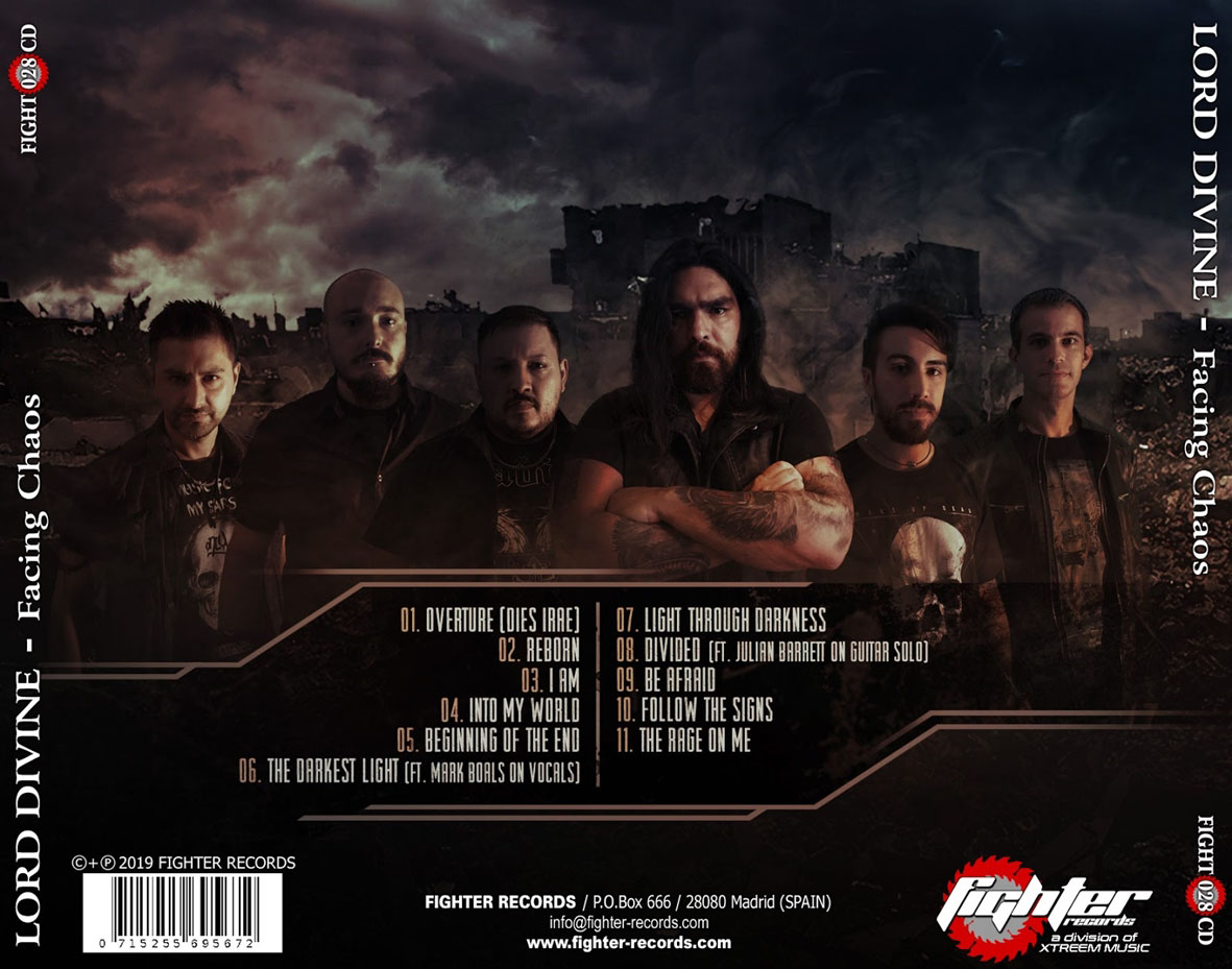 Cartula Trasera de Lord Divine - Facing Chaos