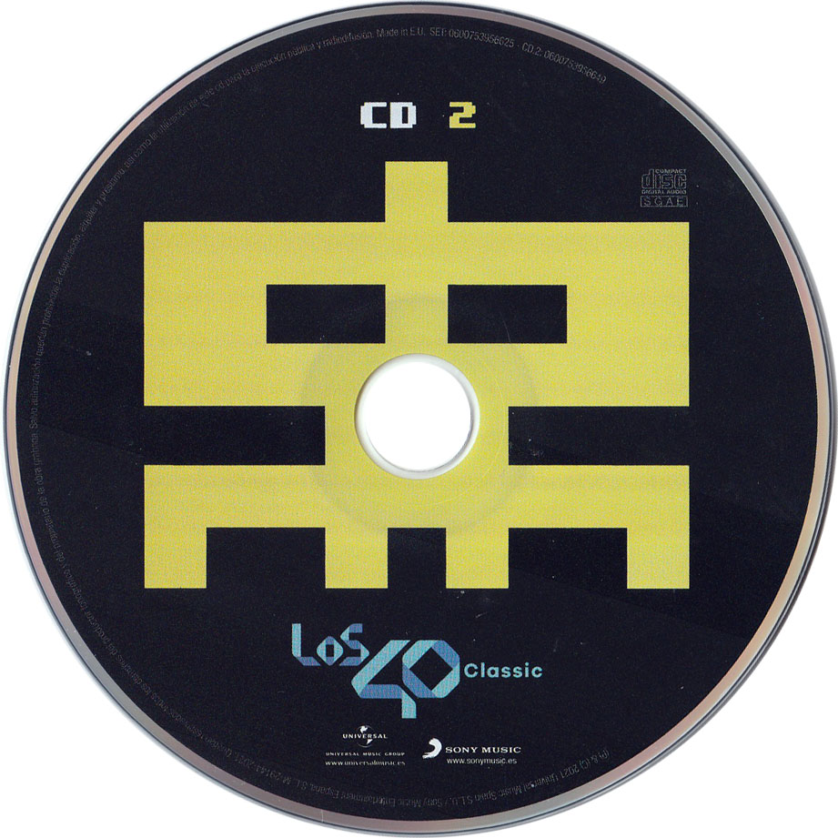 Cartula Cd2 de Los 40 Classic: La Formula Original Volumen 3