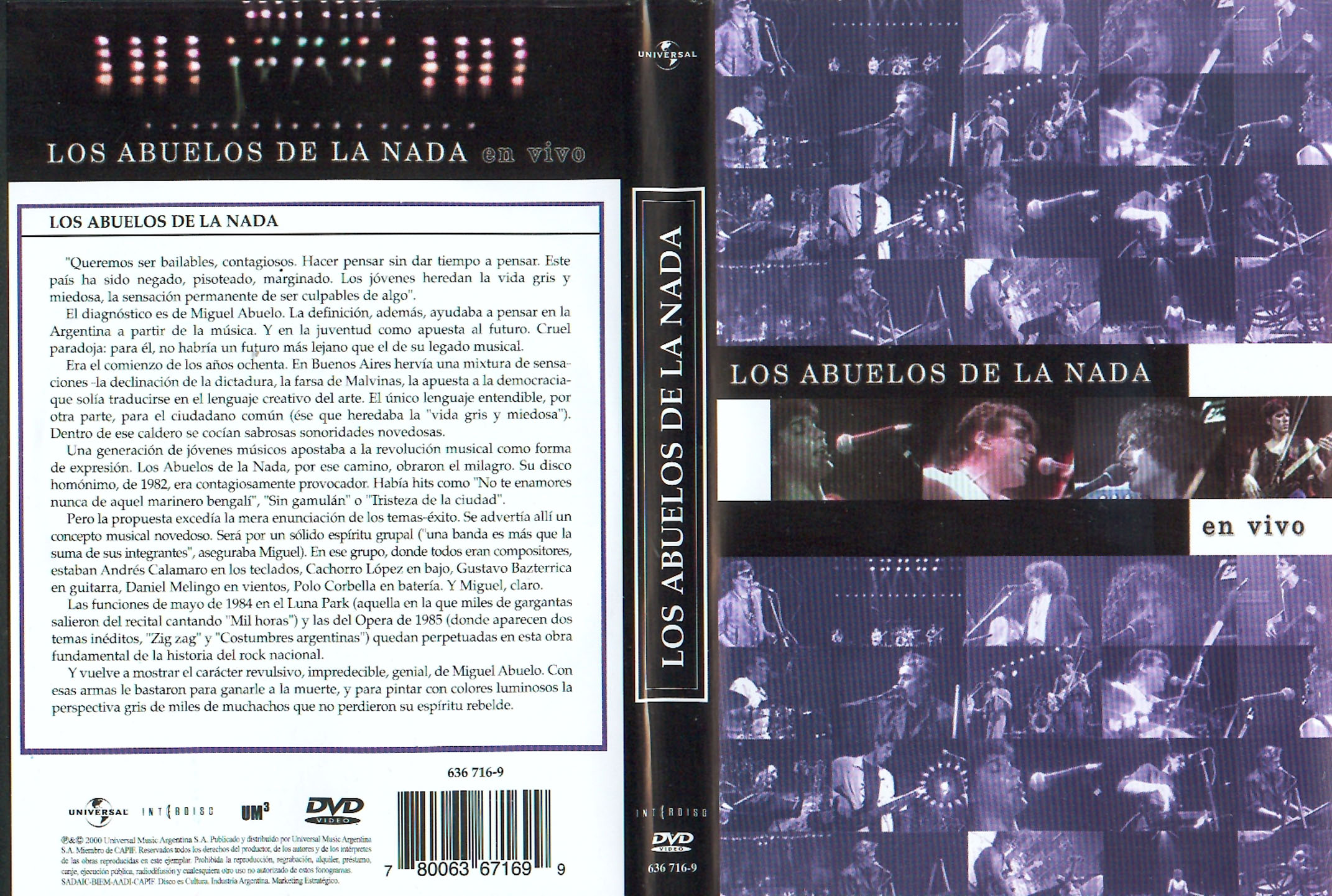 Cartula Caratula de Los Abuelos De La Nada - En Vivo (Dvd)