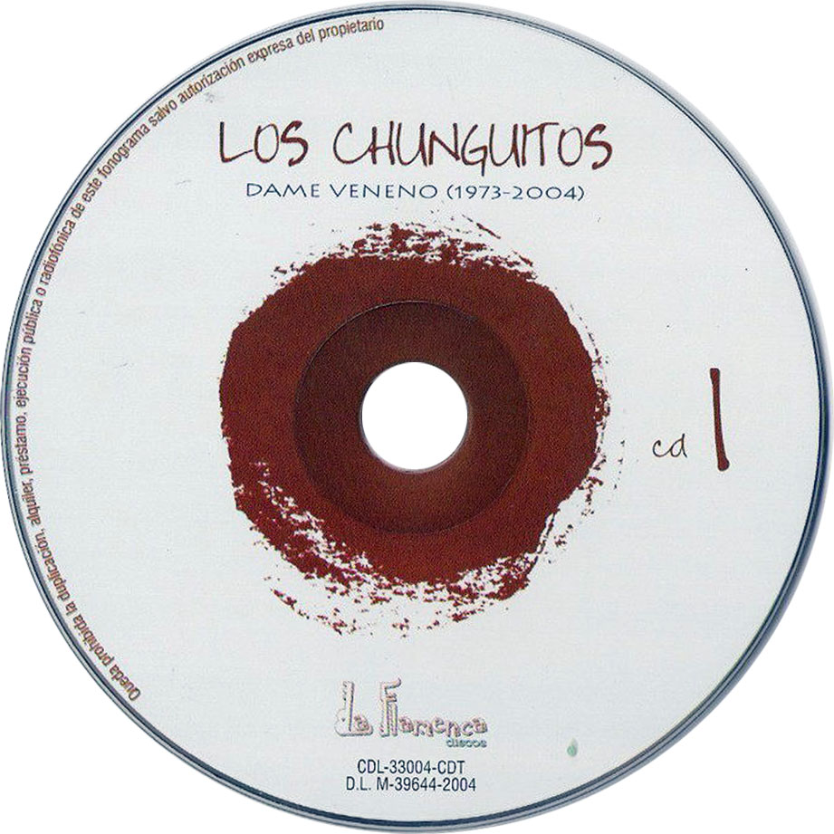 Cartula Cd1 de Los Chunguitos - Dame Veneno (1973-2004)