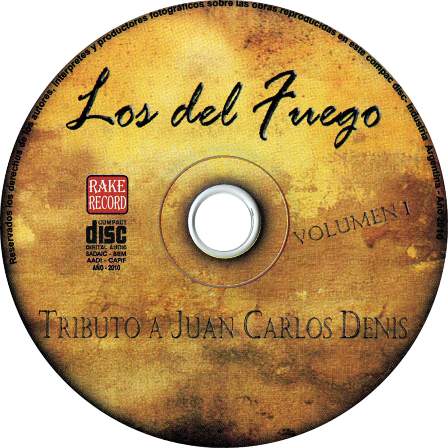 Cartula Cd de Los Del Fuego - Tributo A Juan Carlos Denis Volumen 1