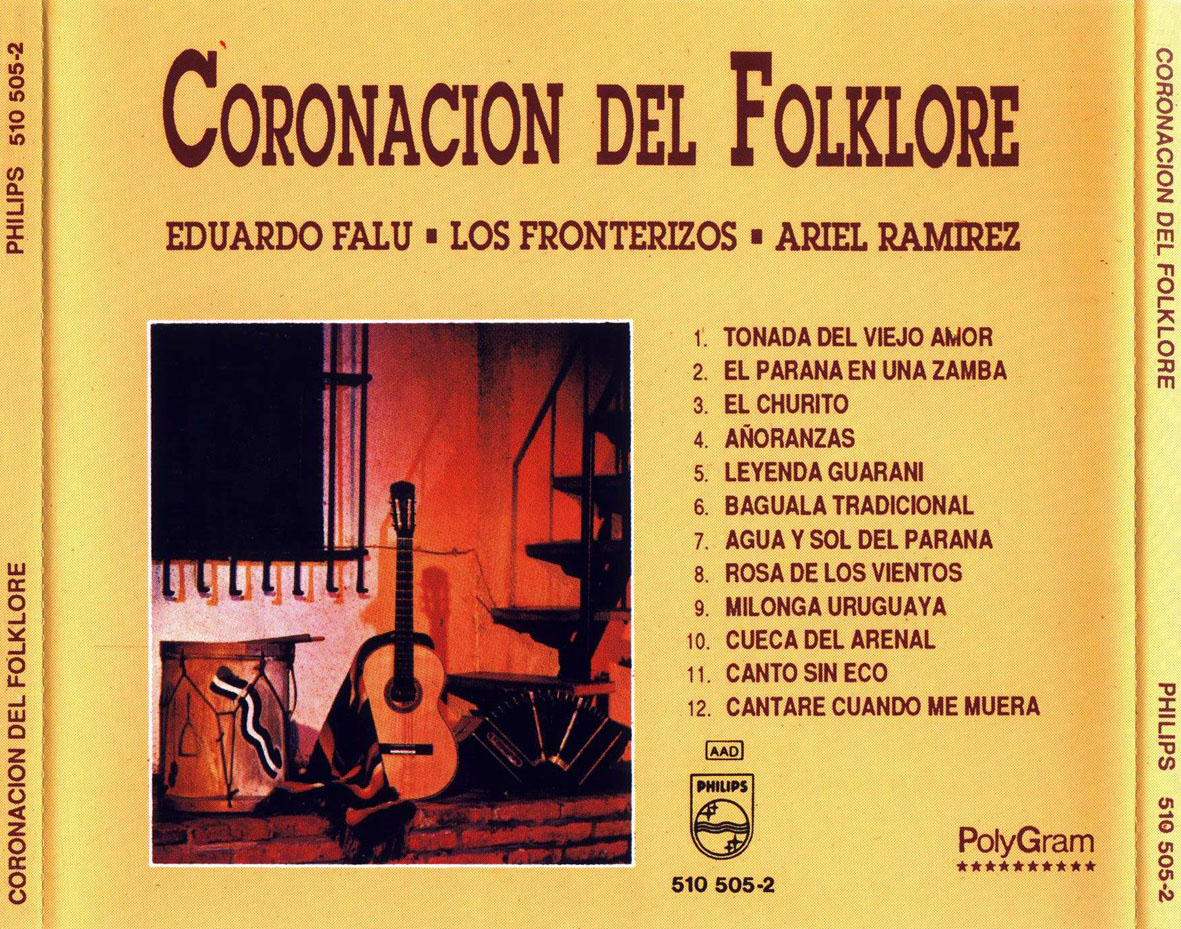 Cartula Trasera de Los Fronterizos, Eduardo Falu & Ariel Ramirez - Coronacion Del Folklore