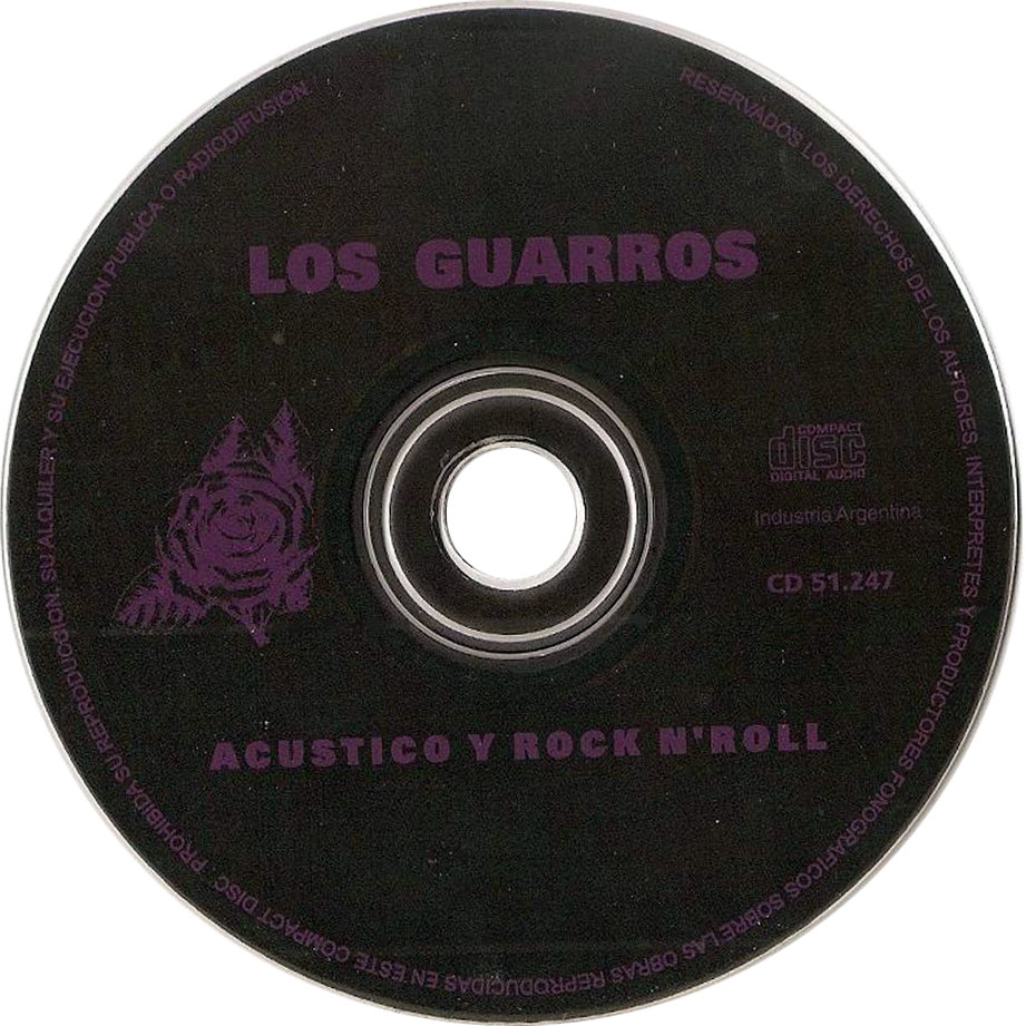 Cartula Cd de Los Guarros - Acustico Y Rock N' Roll
