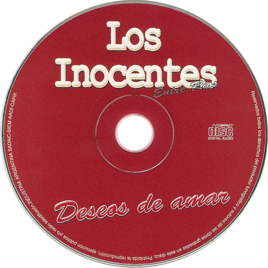 Cartula Cd de Los Inocentes - Deseos De Amar