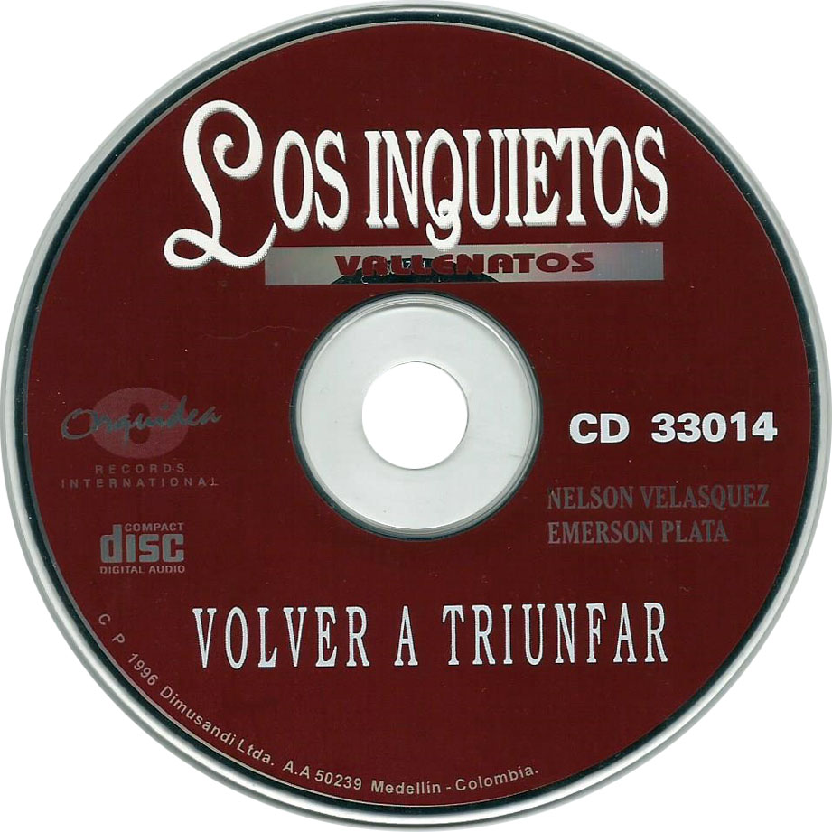 Cartula Cd de Los Inquietos - Volver A Triunfar