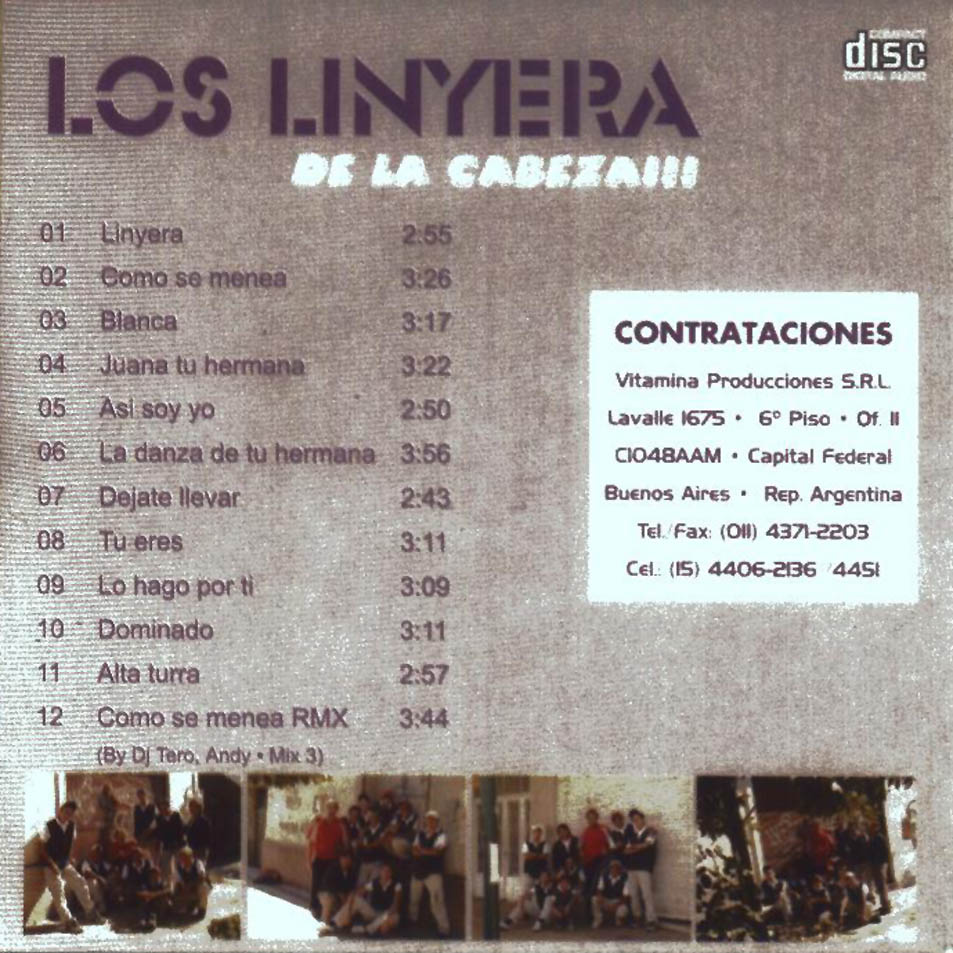 Cartula Interior Frontal de Los Linyera - De La Cabeza