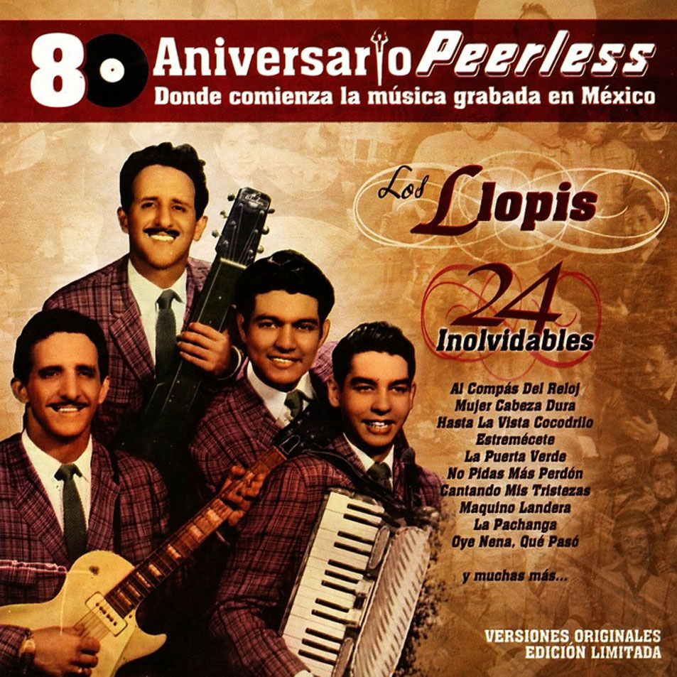Cartula Frontal de Los Llopis - 80 Aniversario Peerless: 24 Inolvidables