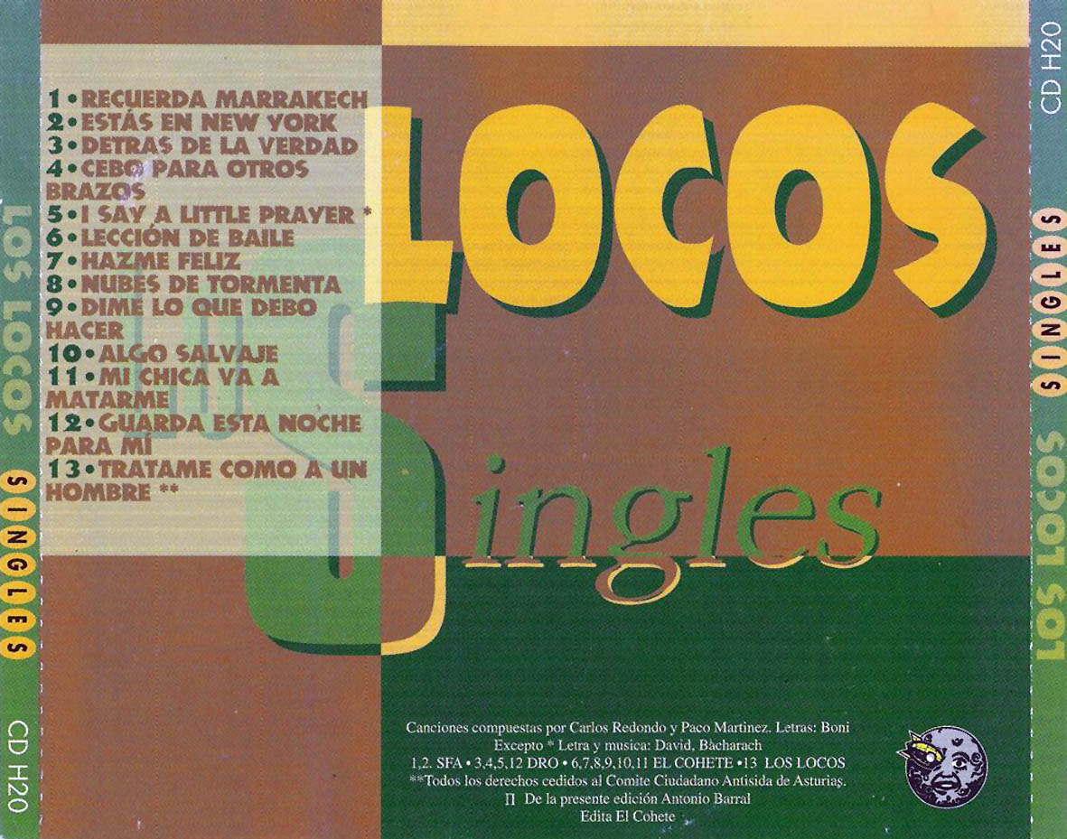 Cartula Trasera de Los Locos - Singles