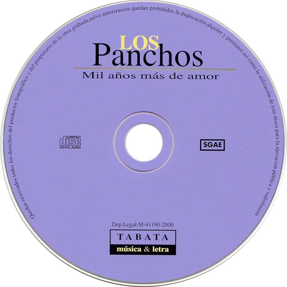 Cartula Cd de Los Panchos - Mil Aos Mas De Amor