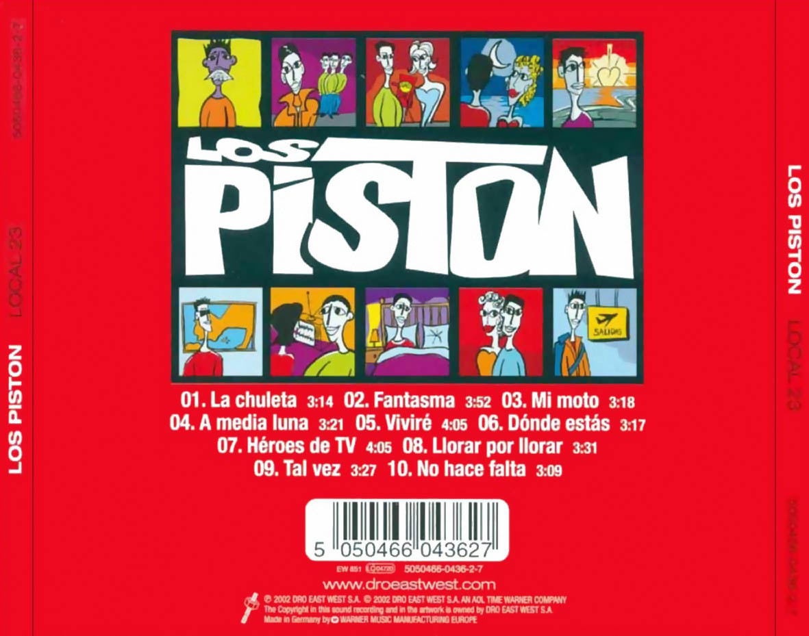 Cartula Trasera de Los Piston - Local 23