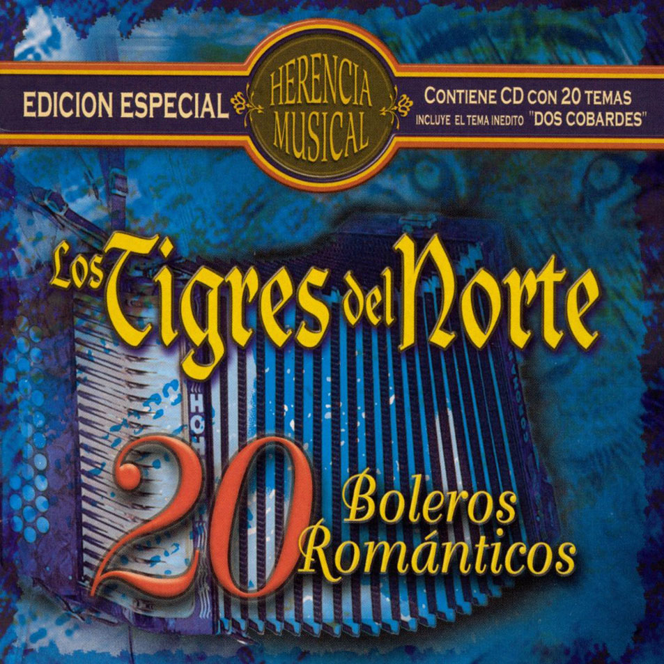 Cartula Frontal de Los Tigres Del Norte - 20 Boleros Romanticos