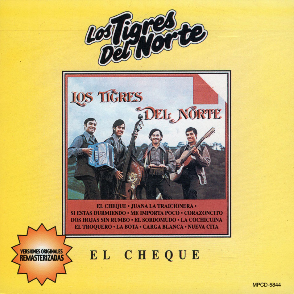 Cartula Frontal de Los Tigres Del Norte - El Cheque