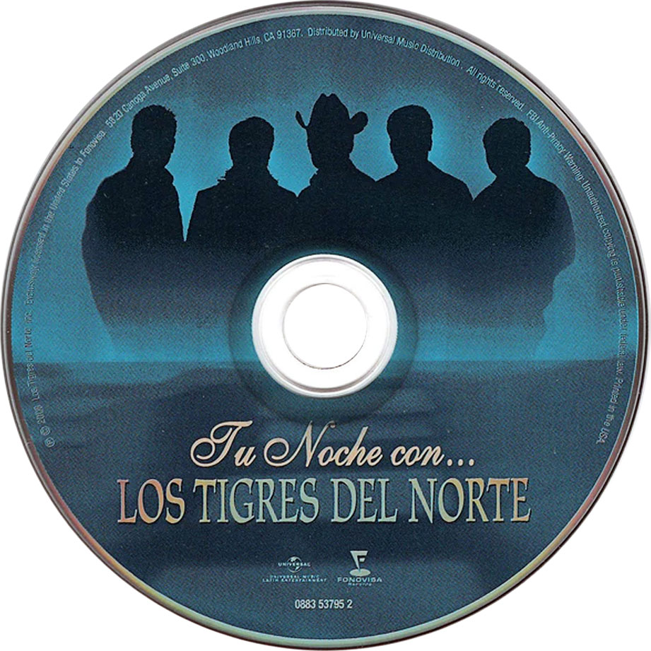 Cartula Cd de Los Tigres Del Norte - Tu Noche Con...