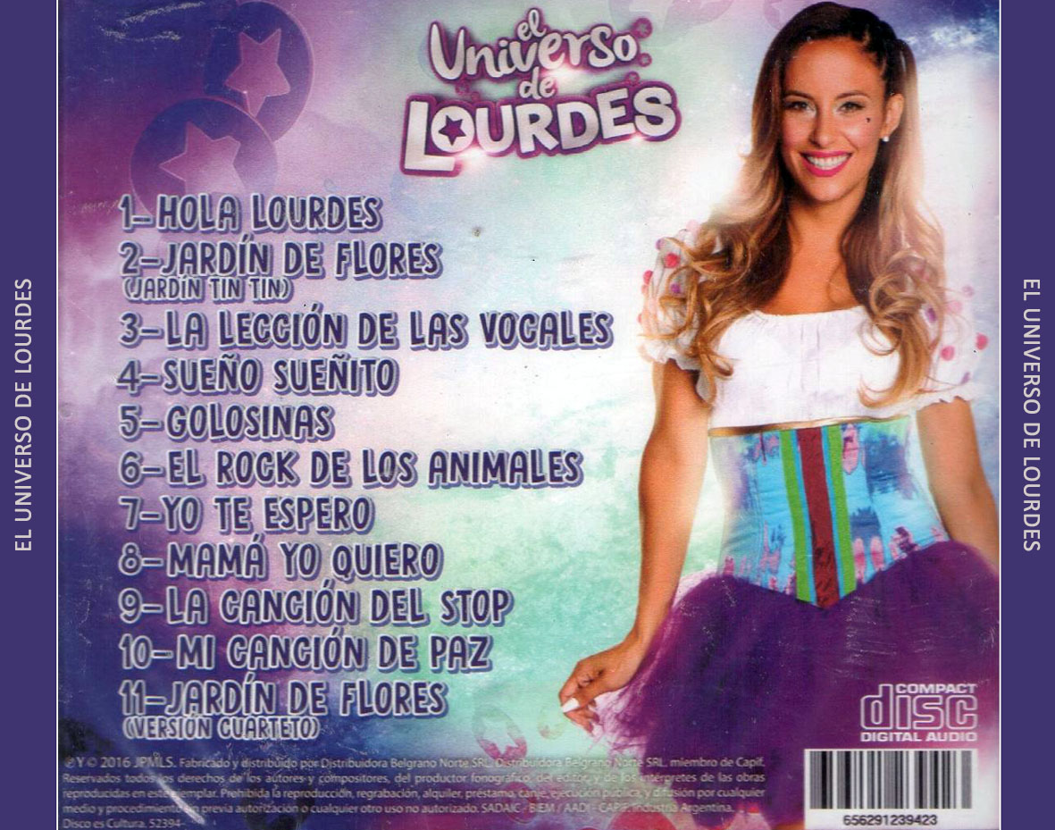 Cartula Trasera de Lourdes Sanchez - El Universo De Lourdes